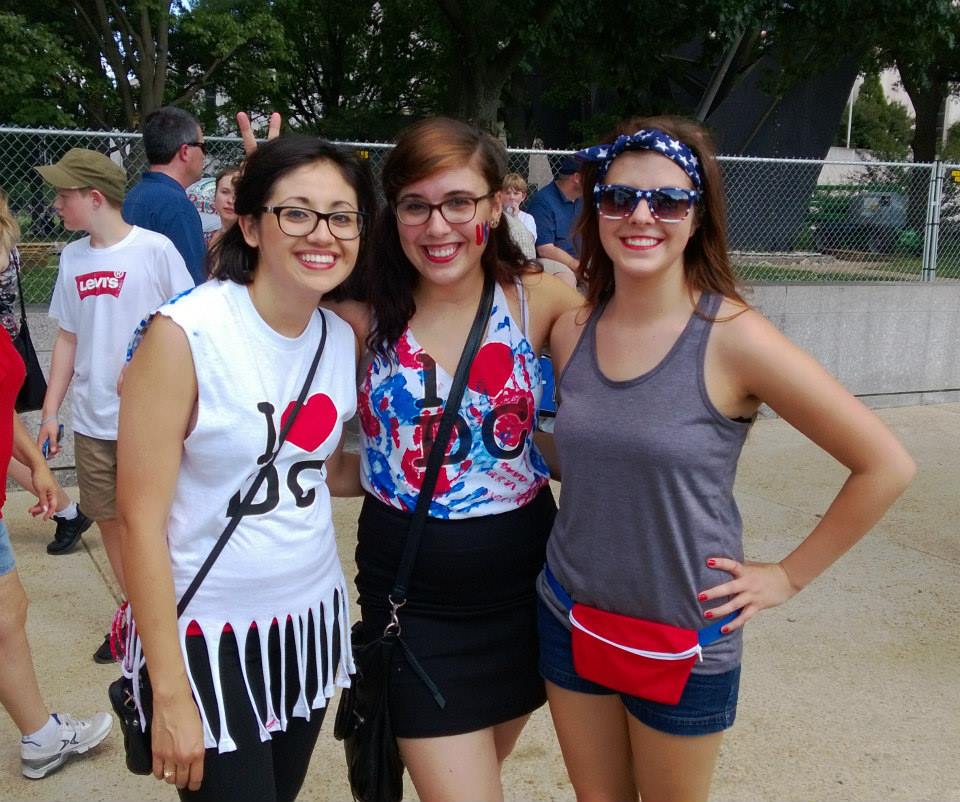Washington D.C. interns celebrating the Fourth of July